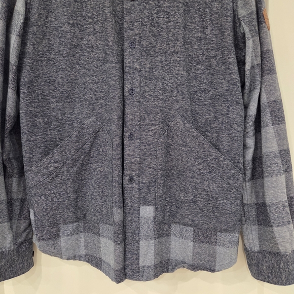 Merrell Blue Textured Button-Up Shirt - Picture 5 of 13